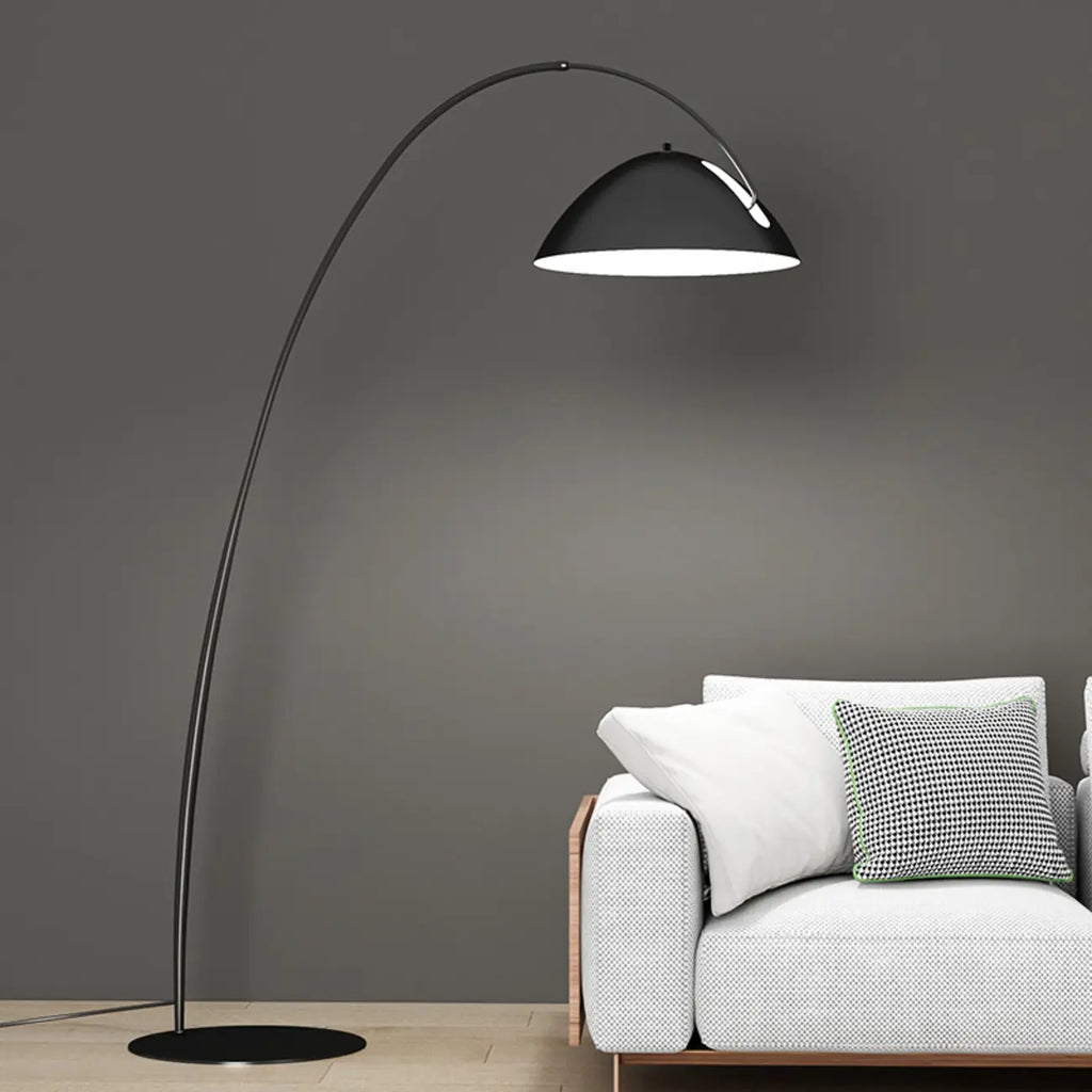 Adjustable Black Arc LED Floor Lamp for Living Room Decor
