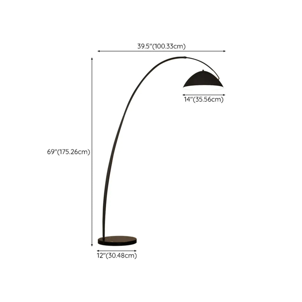 Adjustable Black Arc LED Floor Lamp for Living Room Decor