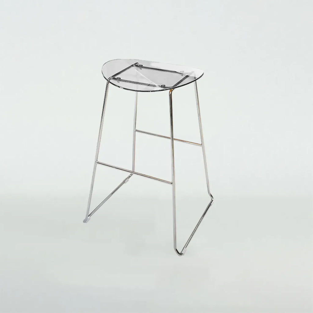 Modern Minimalist Backless Sled Sleek Acrylic Bar Stool