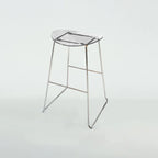 Modern Minimalist Backless Sled Sleek Acrylic Bar Stool