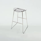 Modern Minimalist Backless Sled Sleek Acrylic Bar Stool