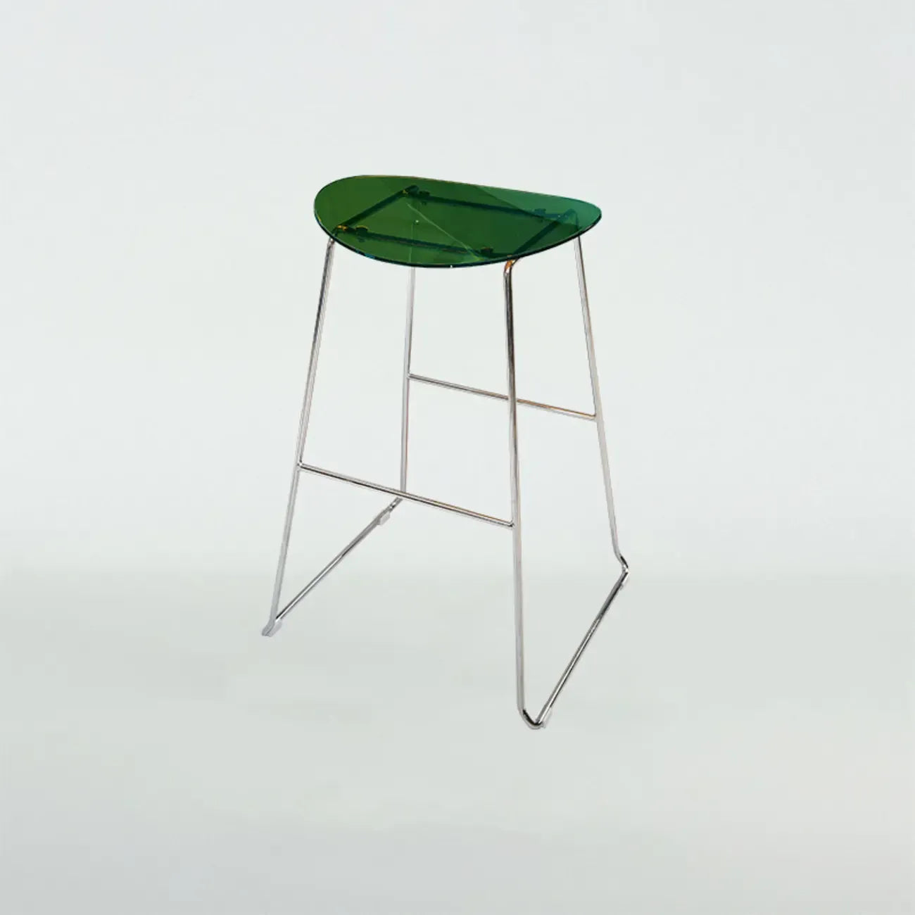 Modern Minimalist Backless Sled Sleek Acrylic Bar Stool