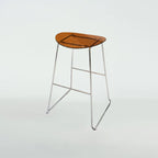 Modern Minimalist Backless Sled Sleek Acrylic Bar Stool