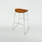 Modern Minimalist Backless Sled Sleek Acrylic Bar Stool