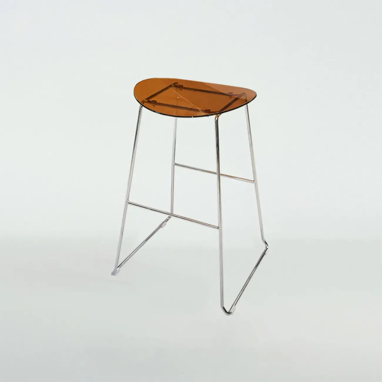 Modern Minimalist Backless Sled Sleek Acrylic Bar Stool