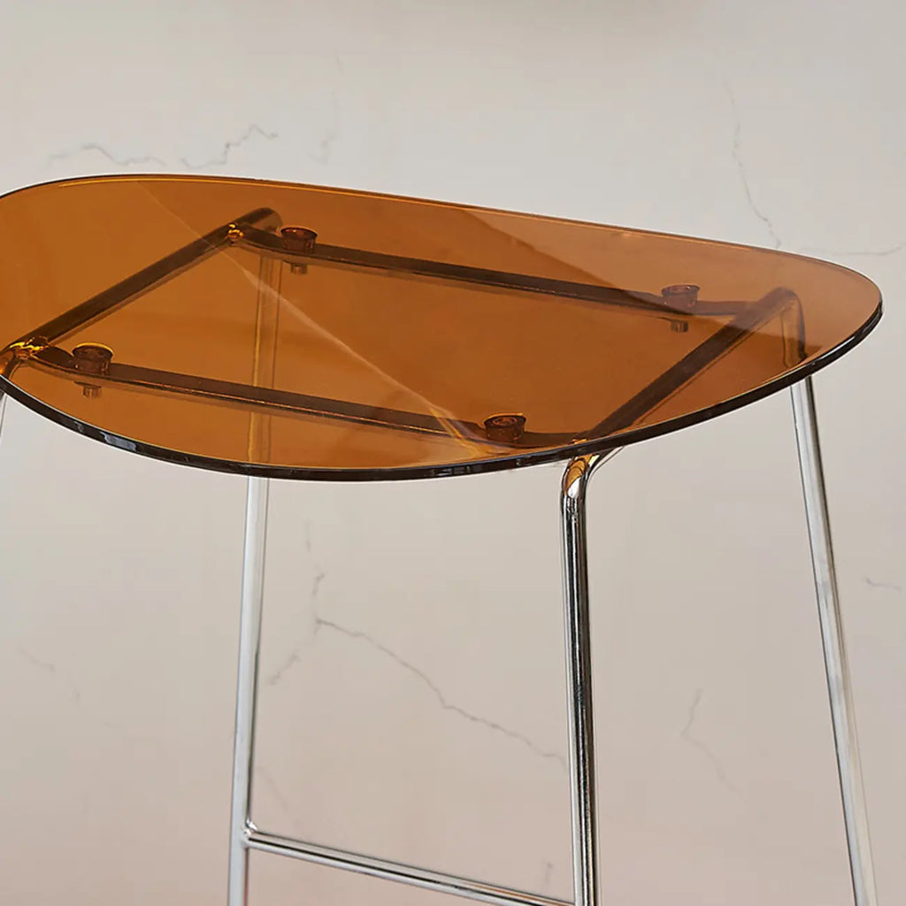 Modern Minimalist Backless Sled Sleek Acrylic Bar Stool
