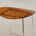 Modern Minimalist Backless Sled Sleek Acrylic Bar Stool