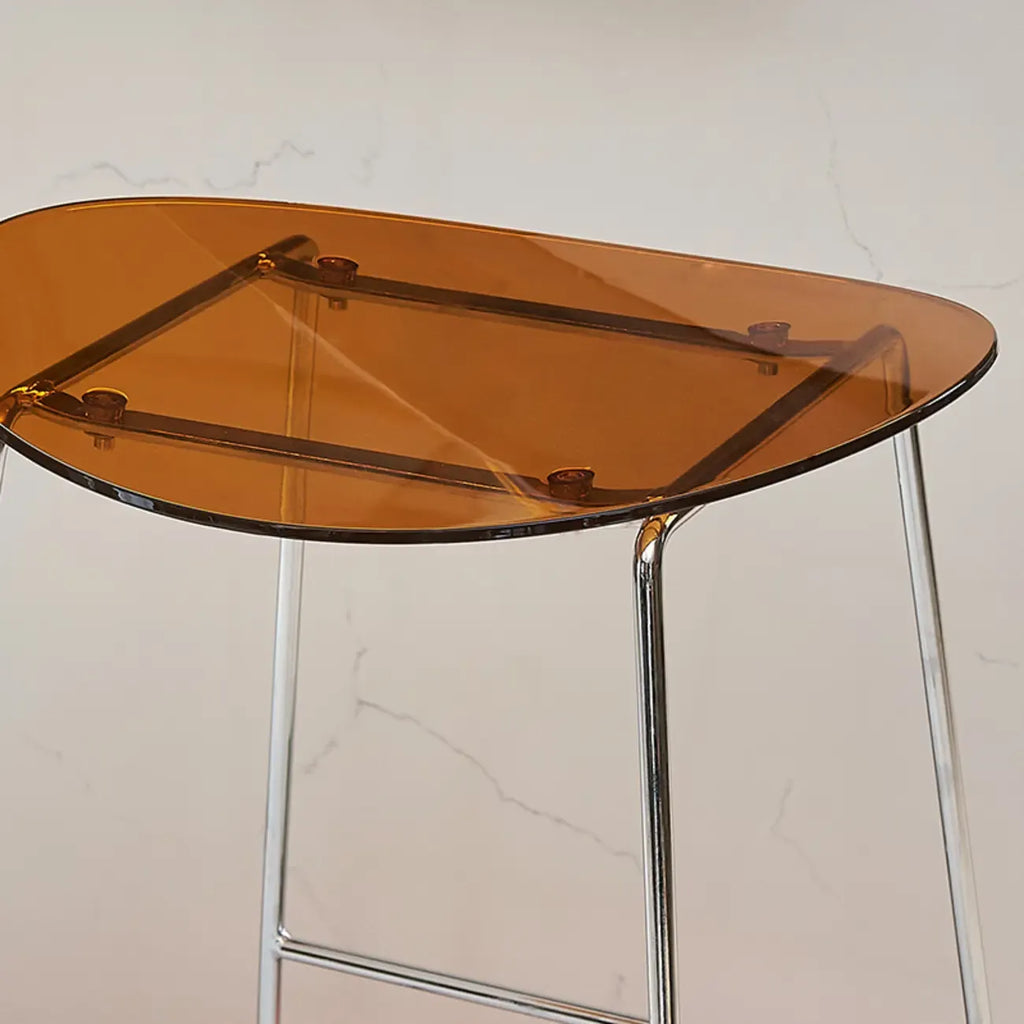 Modern Minimalist Backless Sled Sleek Acrylic Bar Stool