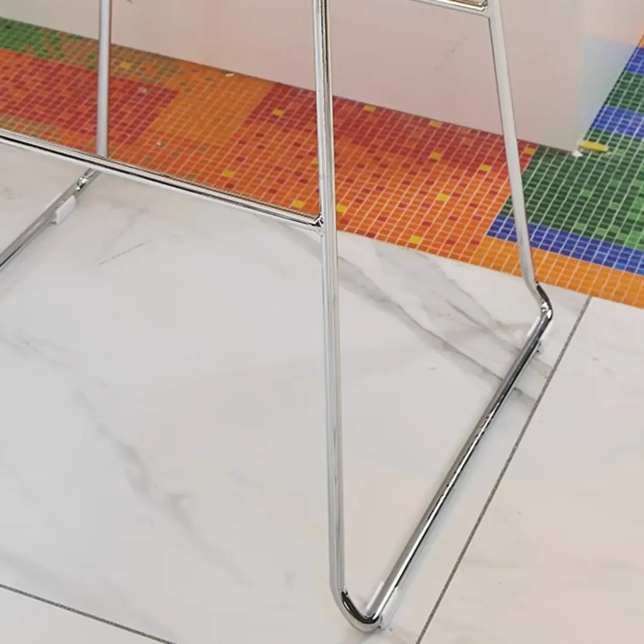 Modern Minimalist Backless Sled Sleek Acrylic Bar Stool