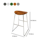 Modern Minimalist Backless Sled Sleek Acrylic Bar Stool