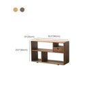 Walnut Wooden Open Shelving End Table for Living Room