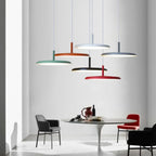 Modern Round LED Pendant Light Adjustable Length for Dining