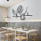 Modern Round LED Pendant Light Adjustable Length for Dining