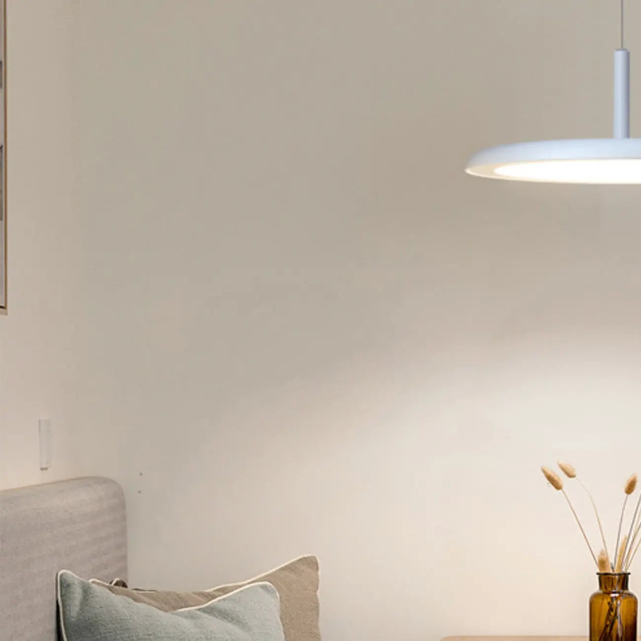 Modern Round LED Pendant Light Adjustable Length for Dining