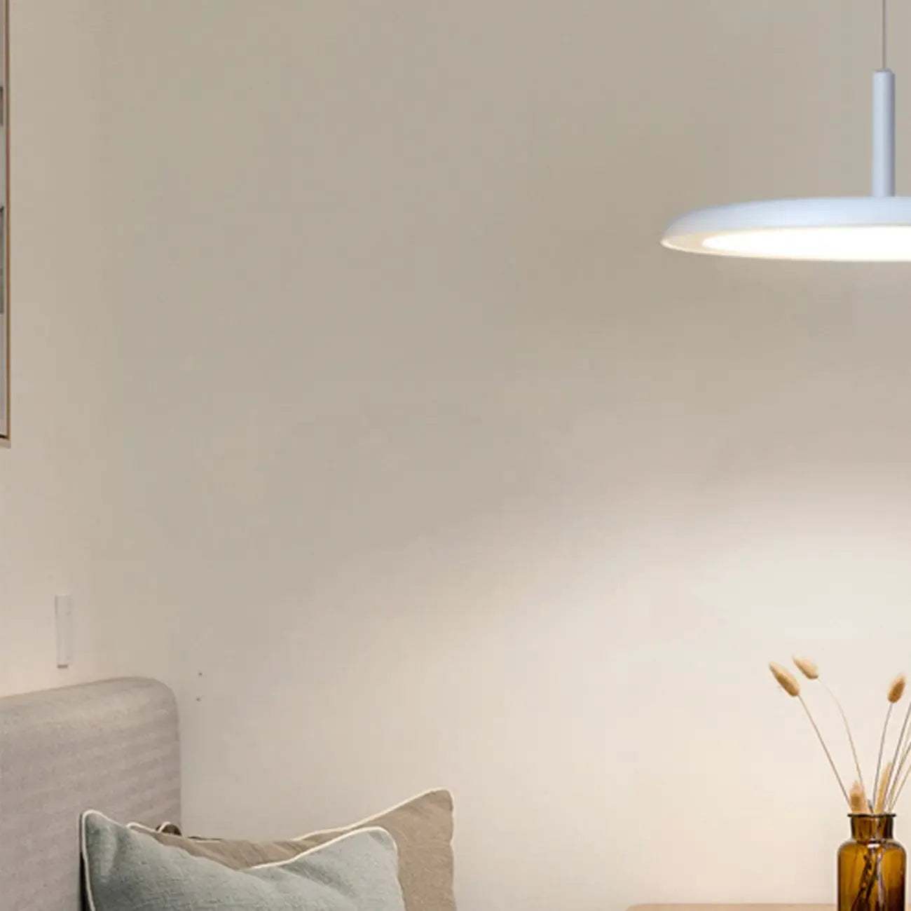 Modern Round LED Pendant Light Adjustable Length for Dining