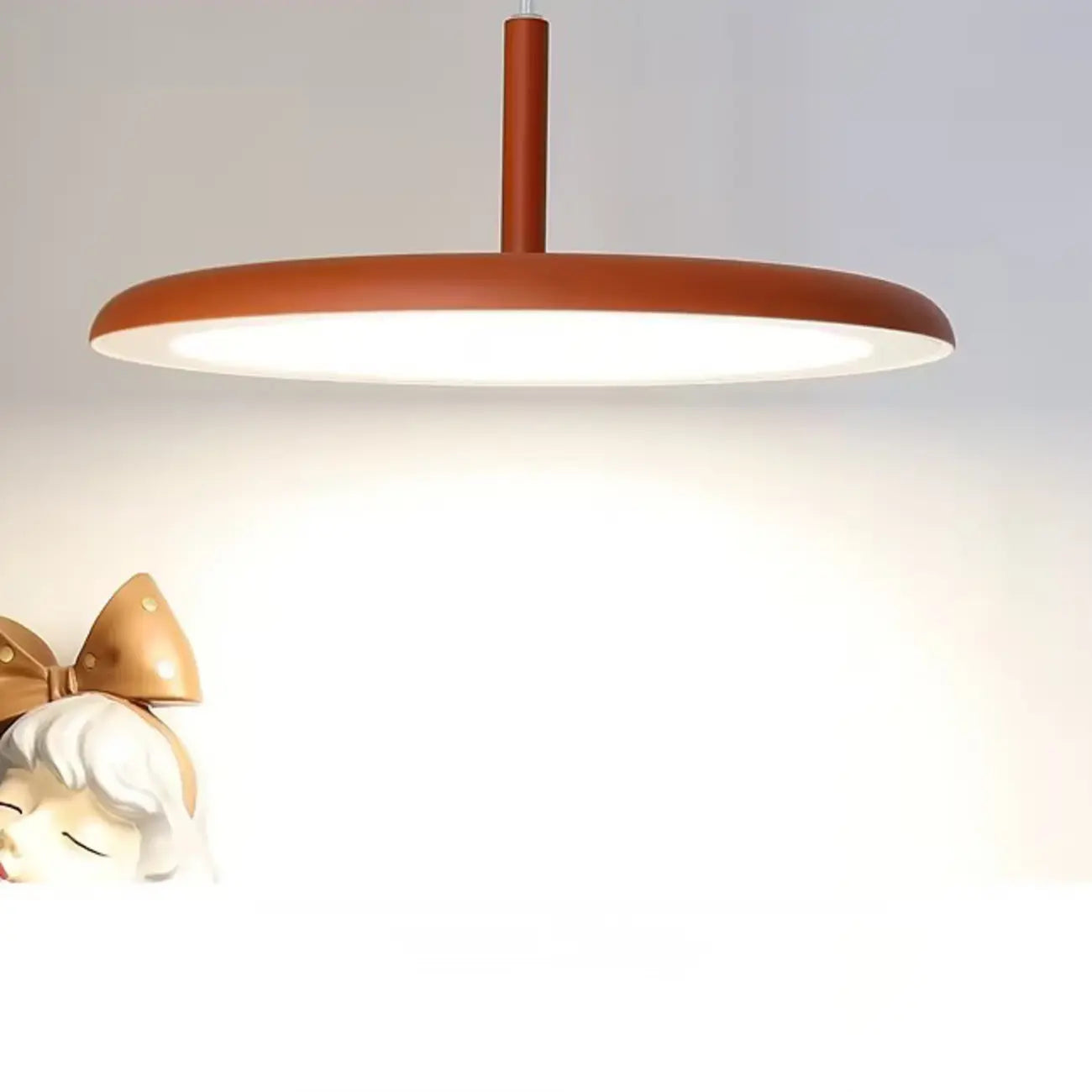Modern Round LED Pendant Light Adjustable Length for Dining