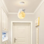 Cartoon Animal White Metal Acrylic Globe Pendant Light