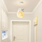 Cartoon Animal White Metal Acrylic Globe Pendant Light