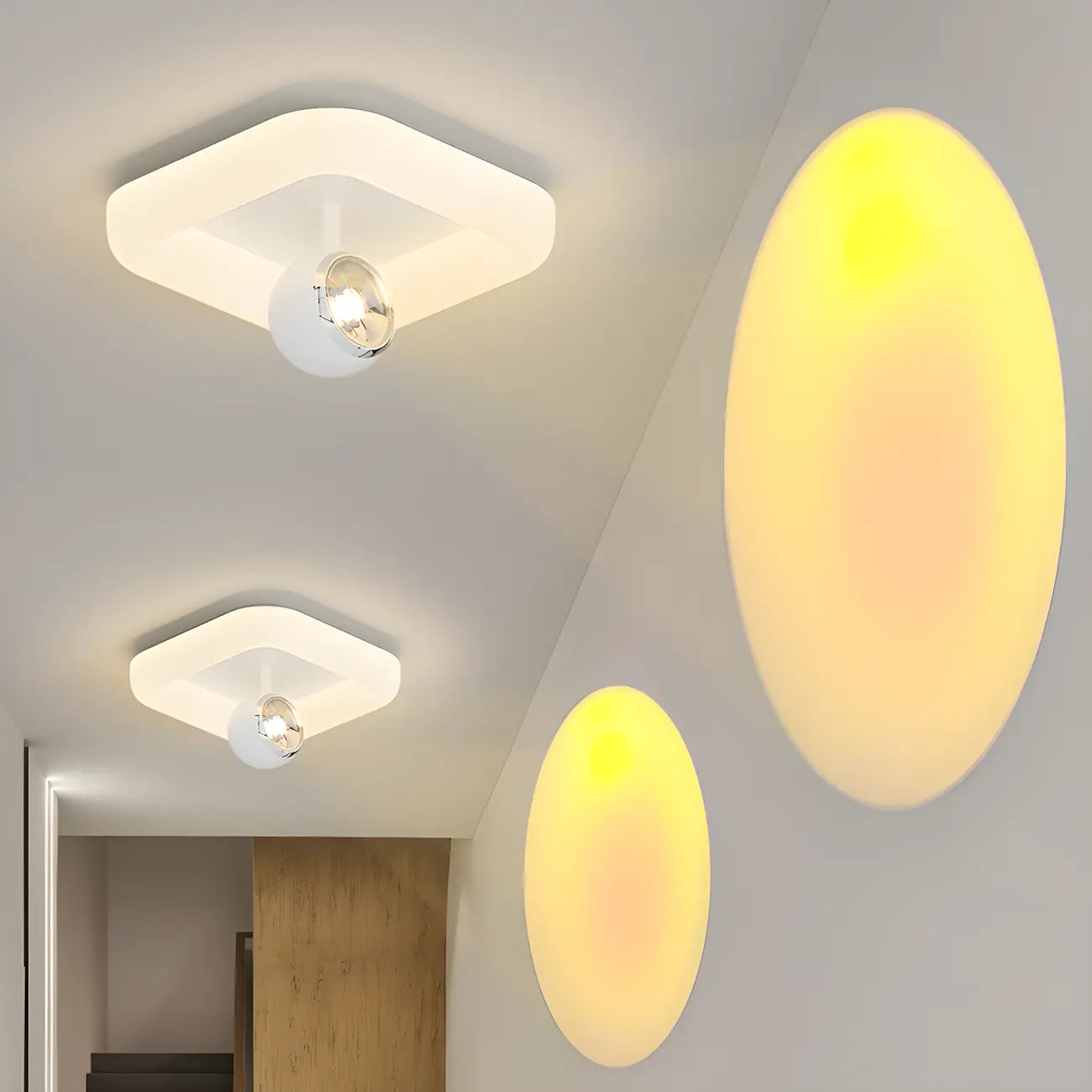 5 to 9 Inch Modern LED Flush Mount Ceiling Light for Entryway