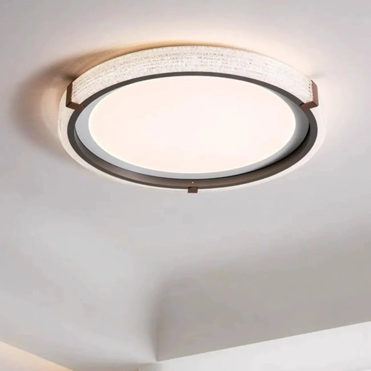 Dimmable White Flush Mount LED Ceiling Light for Living Room