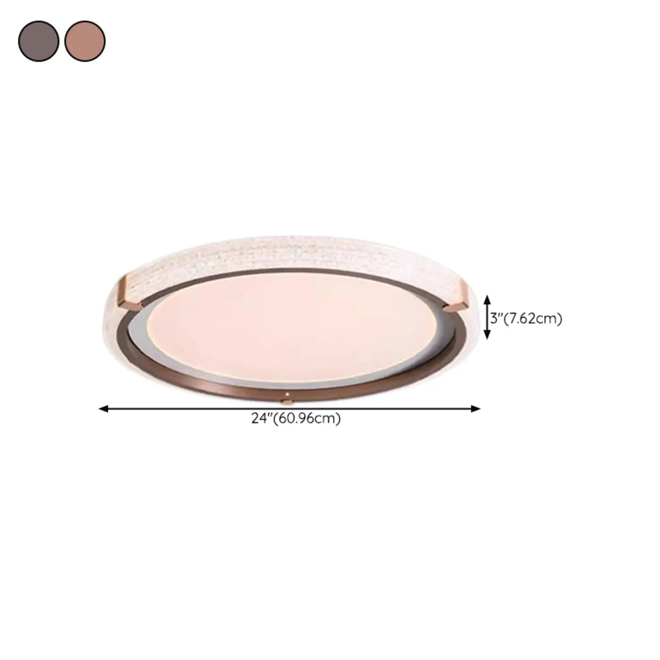 Dimmable White Flush Mount LED Ceiling Light for Living Room