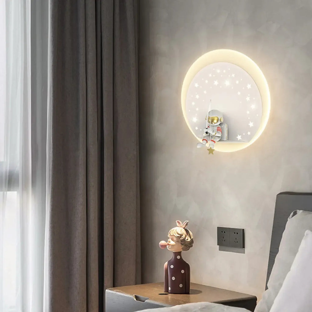 Dimmable Astronaut LED Wall Sconce for Bedroom Lighting