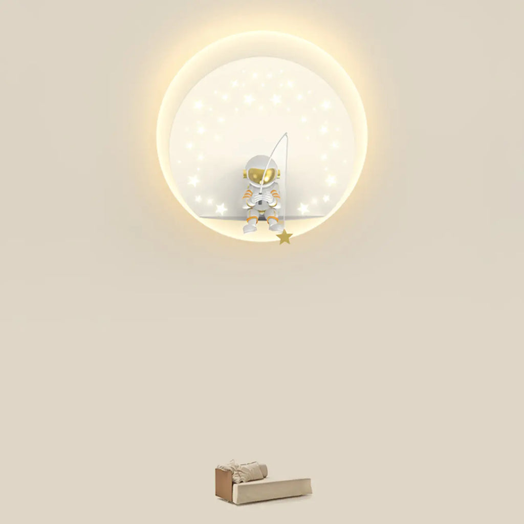 Dimmable Astronaut LED Wall Sconce for Bedroom Lighting