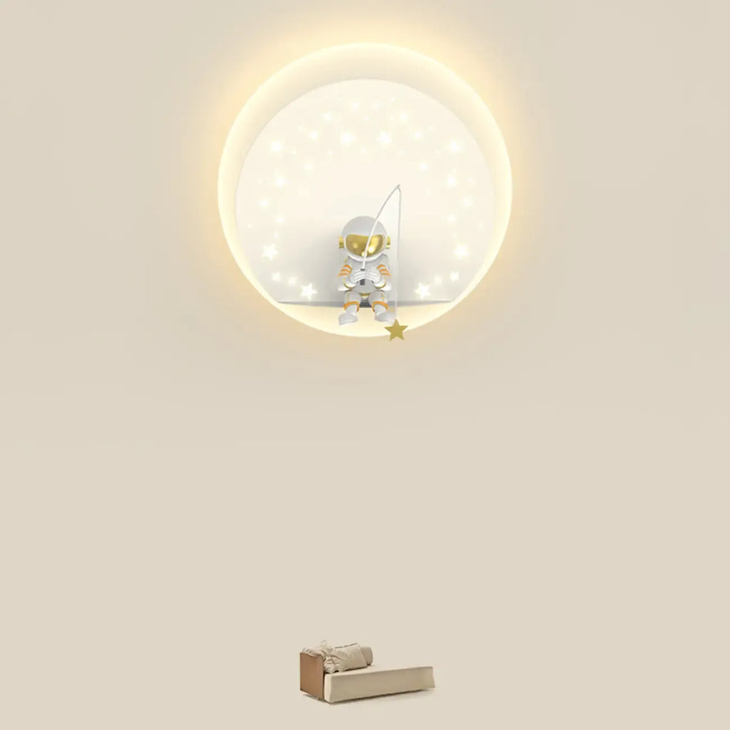 Dimmable Astronaut LED Wall Sconce for Bedroom Lighting