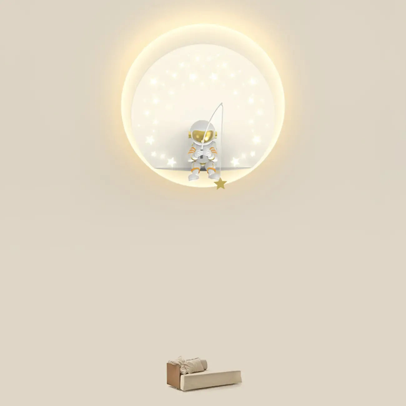 Dimmable Astronaut LED Wall Sconce for Bedroom Lighting