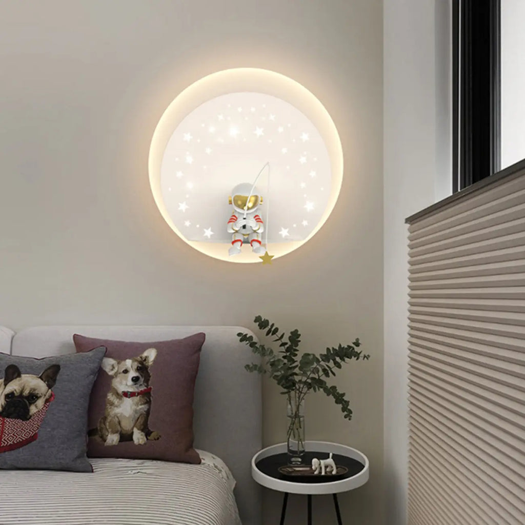 Dimmable Astronaut LED Wall Sconce for Bedroom Lighting