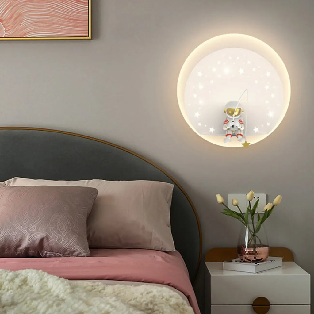 Dimmable Astronaut LED Wall Sconce for Bedroom Lighting