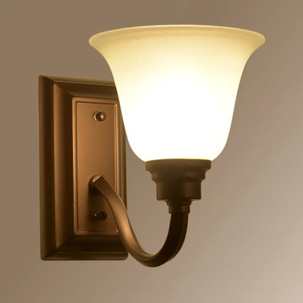 Classic Modern Bell Glass Wall Vanity Light for Bathroom