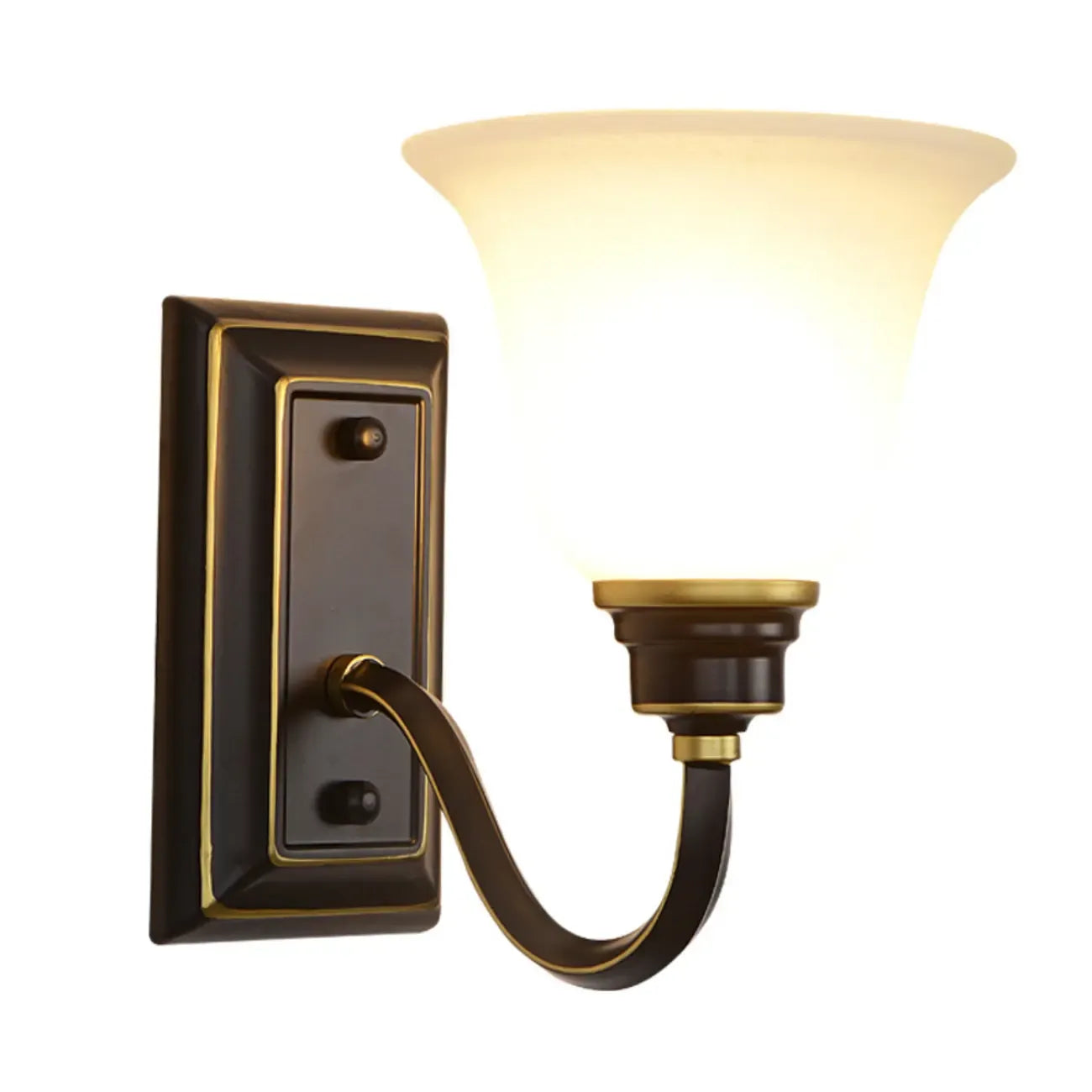 Classic Modern Bell Glass Wall Vanity Light for Bathroom