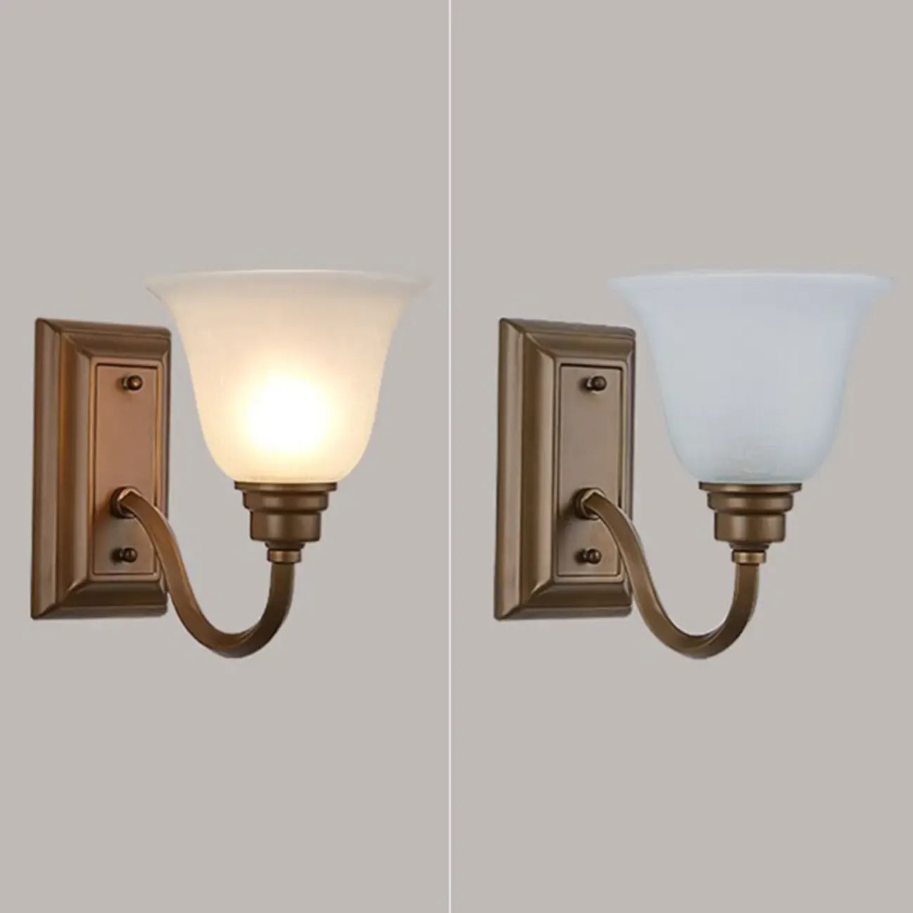 Classic Modern Bell Glass Wall Vanity Light for Bathroom