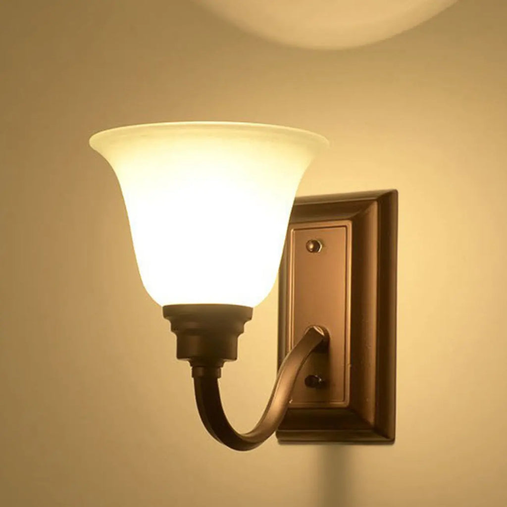 Classic Modern Bell Glass Wall Vanity Light for Bathroom