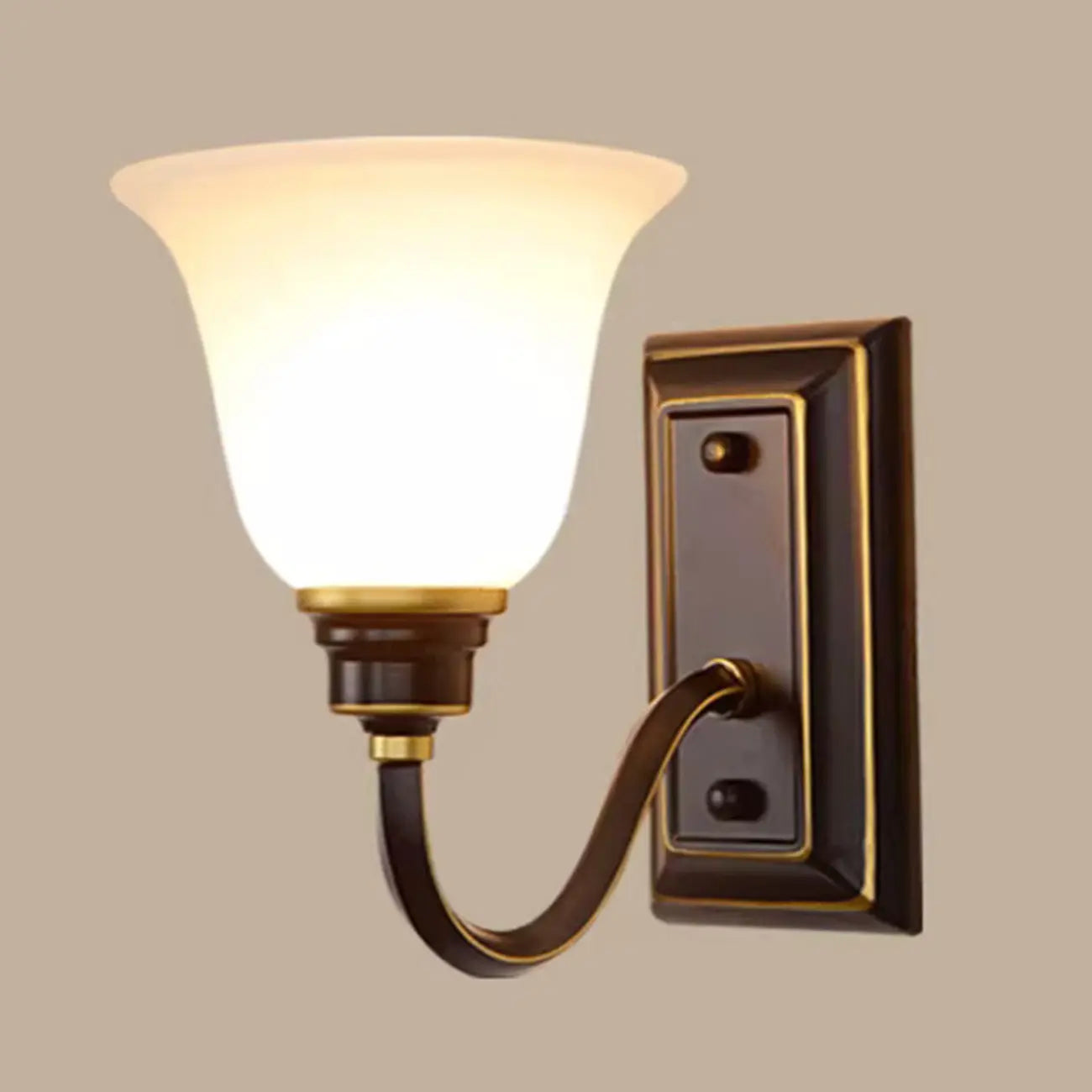 Classic Modern Bell Glass Wall Vanity Light for Bathroom