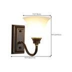 Classic Modern Bell Glass Wall Vanity Light for Bathroom
