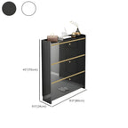 Entryway Glam Black Shoe Storage with Adjustable Shelves