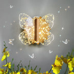 Dimmable Crystal Butterfly Wall Sconce for Bedroom Decor