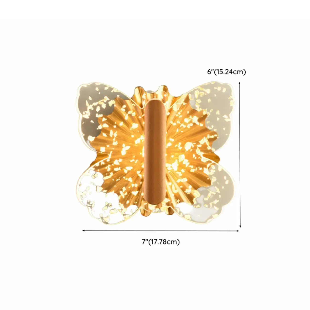 Dimmable Crystal Butterfly Wall Sconce for Bedroom Decor
