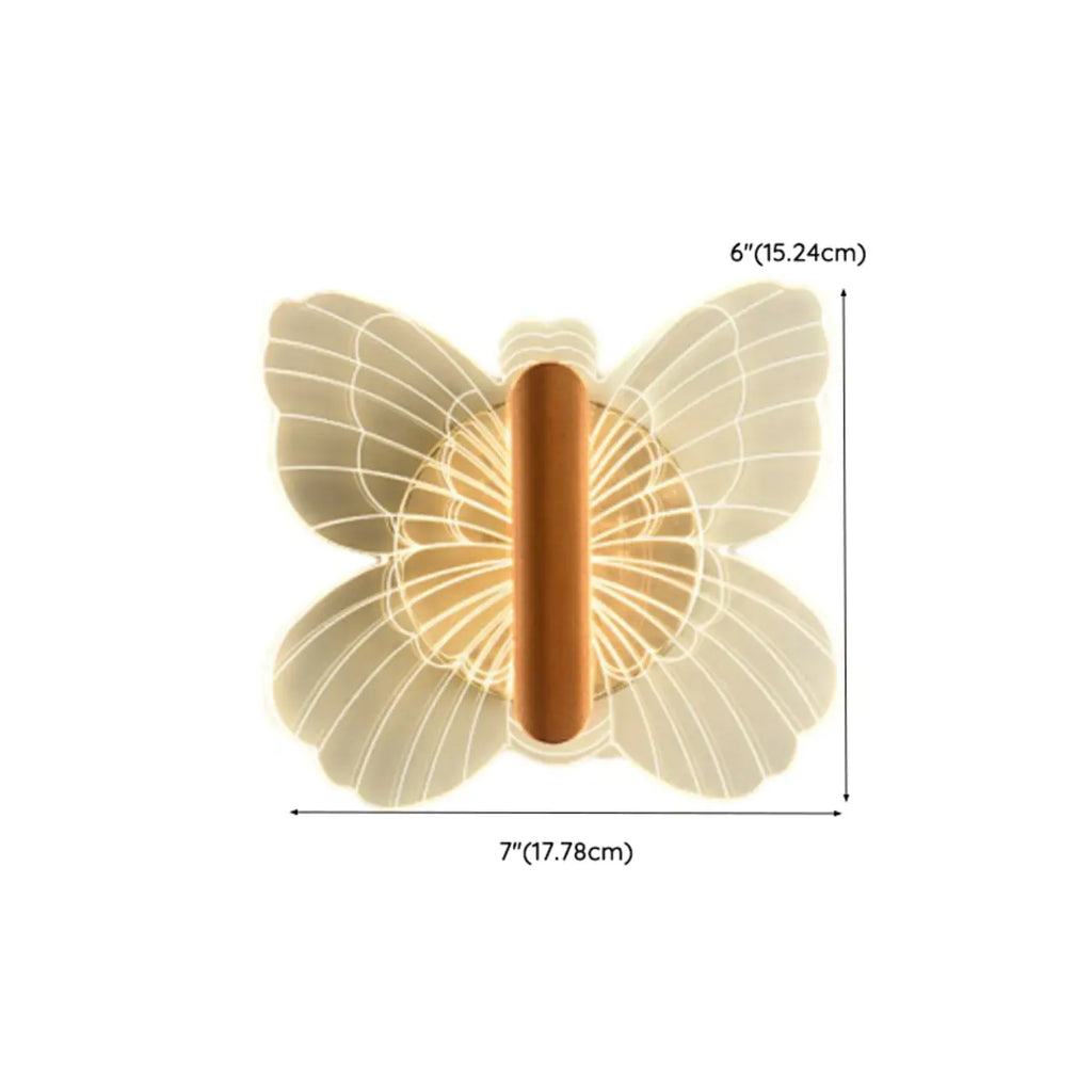 Dimmable Crystal Butterfly Wall Sconce for Bedroom Decor