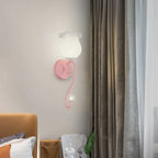15 to 19 Inch Floral Wall Sconce with Glass Shade for Bedroom