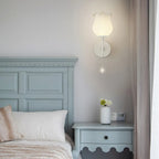 15 to 19 Inch Floral Wall Sconce with Glass Shade for Bedroom