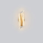 Art Deco Gold Metal and Acrylic LED Wall Sconce