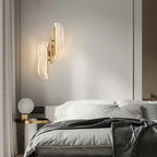 Art Deco Gold Metal and Acrylic LED Wall Sconce