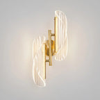 Art Deco Gold Metal and Acrylic LED Wall Sconce