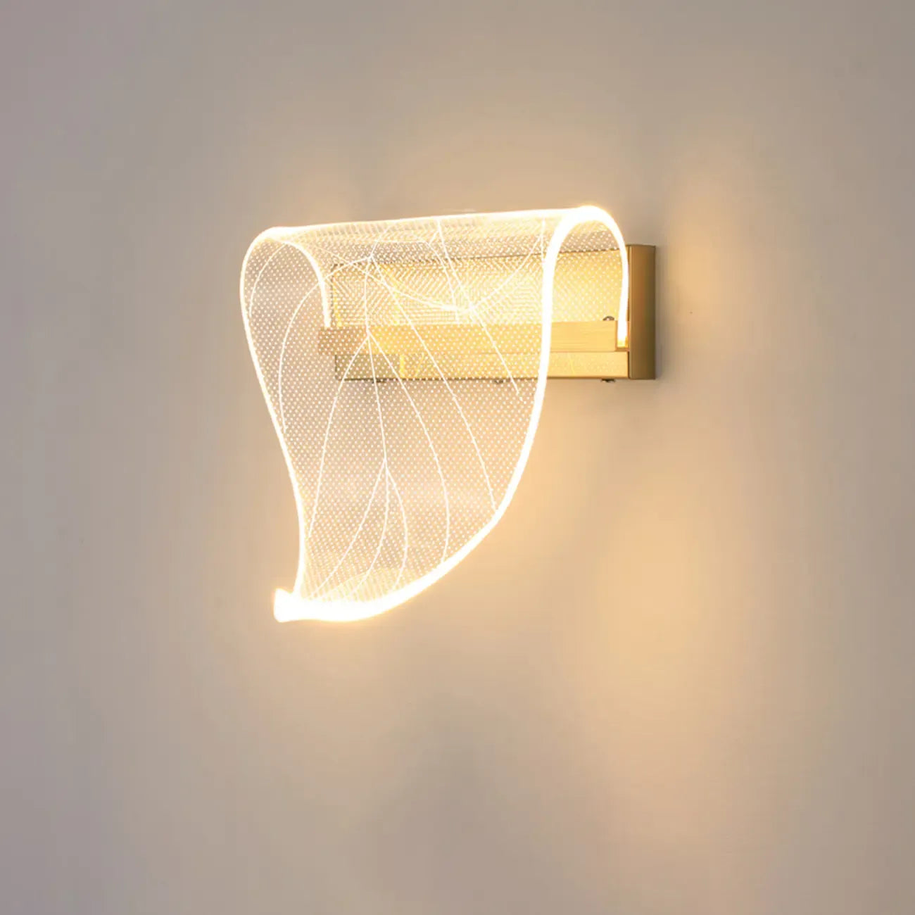 Artistic Gold Dimmable LED Wall Sconce for Bedroom Lighting