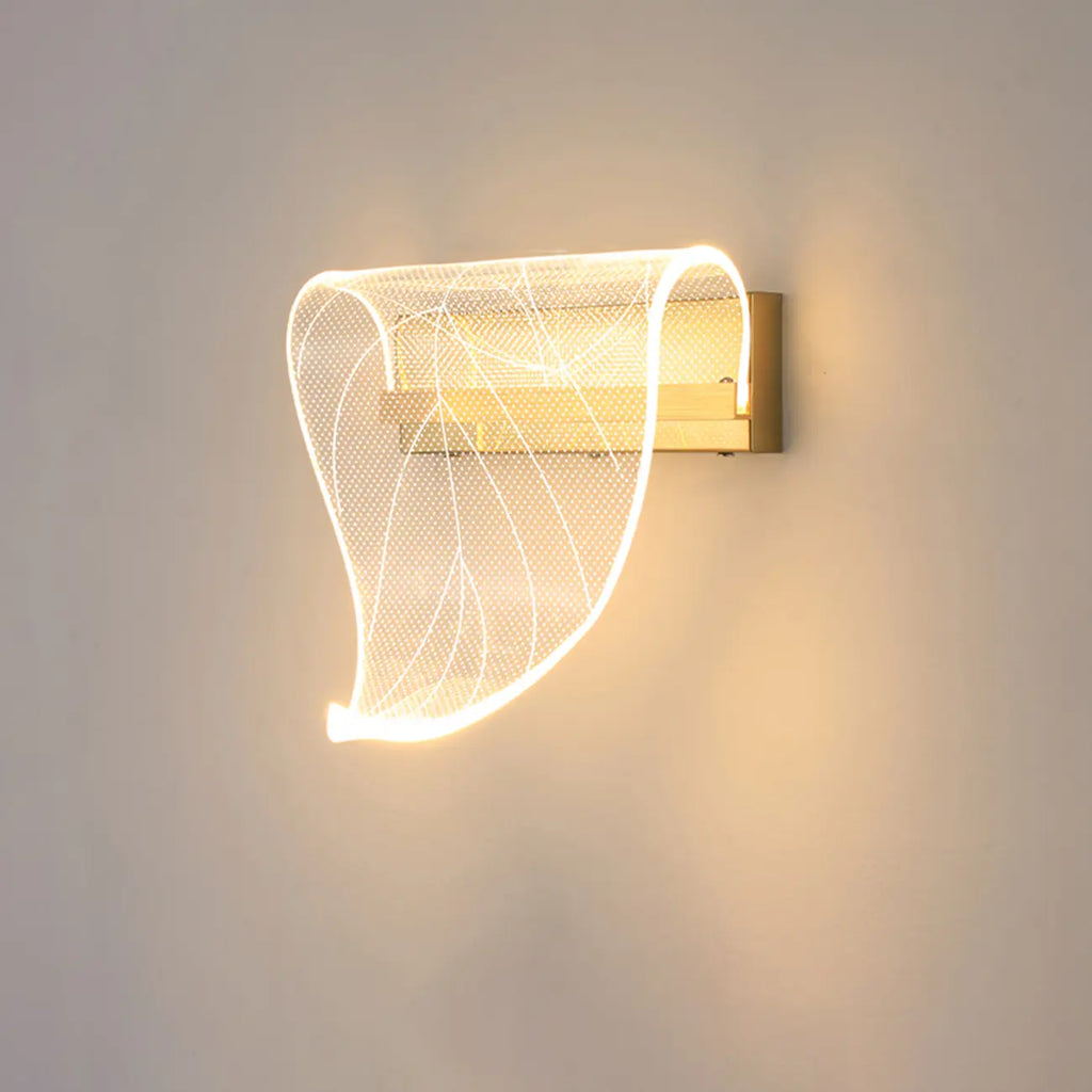 Artistic Gold Dimmable LED Wall Sconce for Bedroom Lighting