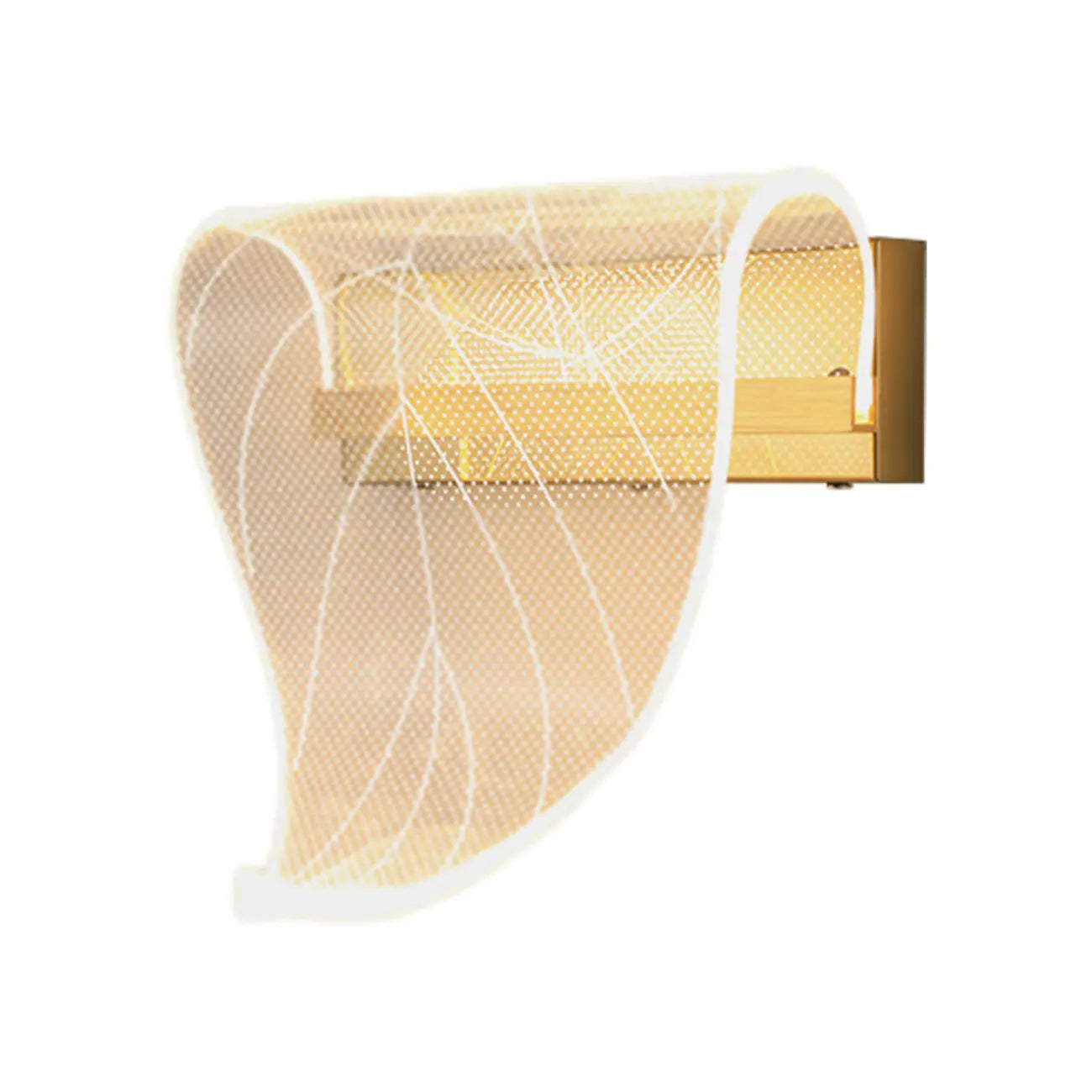 Artistic Gold Dimmable LED Wall Sconce for Bedroom Lighting