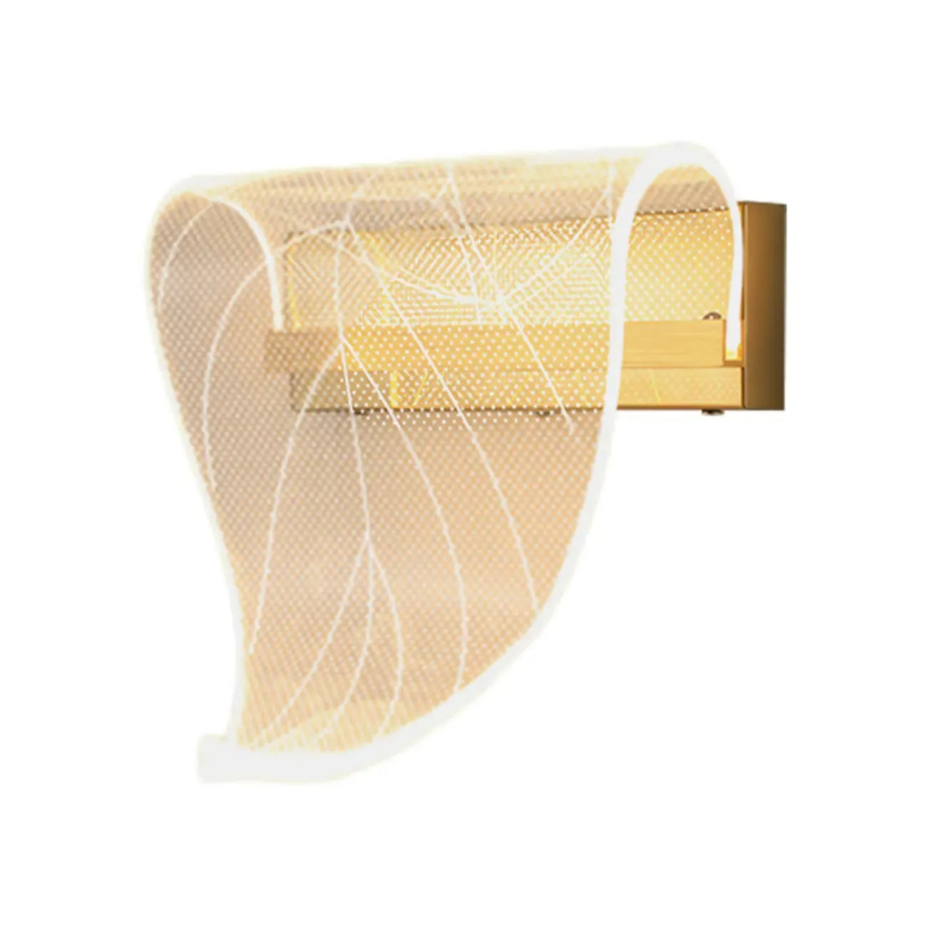 Artistic Gold Dimmable LED Wall Sconce for Bedroom Lighting